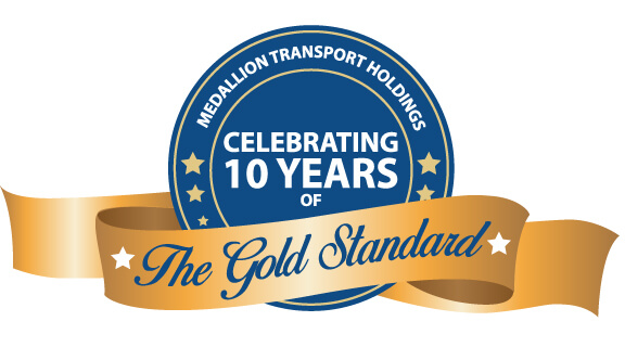 Medallion Transport Holdings, Inc. is celebrating 10 years of being the gold standard in safety and service in the transportation industry.