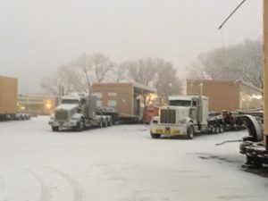 Truck Stops Affected by Winter Storm